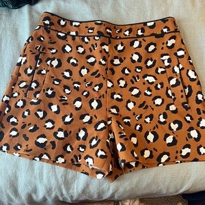 Zara High-waisted Leopard Short